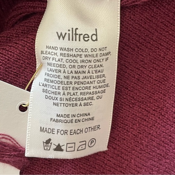 Aritzia Wilfred Rebecca Frosted Plum Purple Knit Turtleneck Long Sleeve Dress - Picture 10 of 13